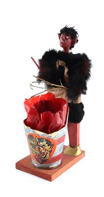 Krampus/Teufel Candy-Container Aufstellfigur, - Giocattoli