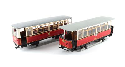 Spur 1: 2 Stk. Wiener Straßenbahn-Schaumodelle. - Toys