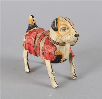 Kleiner Terrier zum Aufziehen aus Blech um 1950, - Toys