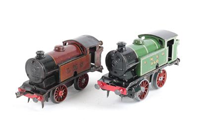 2 Stk. Dampfloks von Hornby, um 1940/50, - Toys