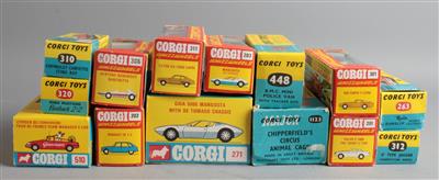Konvolut Corgi Toys, 14 Stück, - Spielzeug