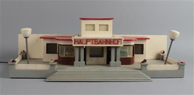 Spur 0 Hauptbahnhof um 1955 aus Holz, - Toys