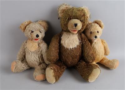 3 Stück Teddys von Fechter, - Spielzeug