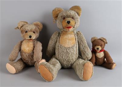 3 Stück Teddys von Fechter, - Spielzeug