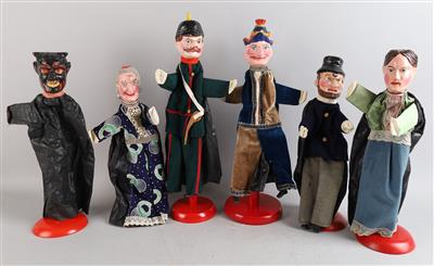 Frühe Handpuppen um 1920, - Spielzeug