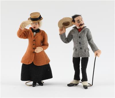 Krauhs-Figuren, 2 Stk. aus der Serie Wiener Typen, - Spielzeug