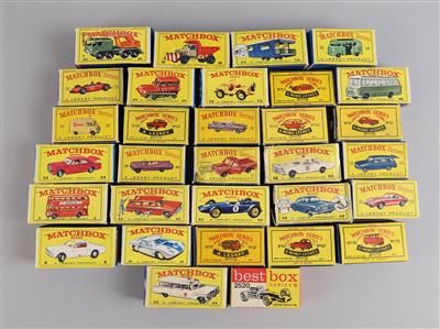 27 Stück Matchbox Leerkartons aus den 1960/70er Jahren, - Toys