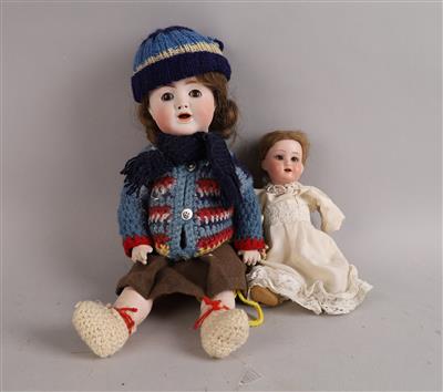 2 kleine Puppen um 1920: - Giocattoli
