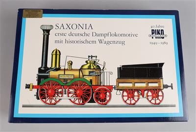 PIKO H0, Saxonia - erste Deutsche Dampflok mit historischen Wagenzug - Leipzig-Dresden, - Spielzeug