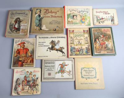 Konvolut Bilder- und Kinderbücher, um 1900-1920. - Spielzeug