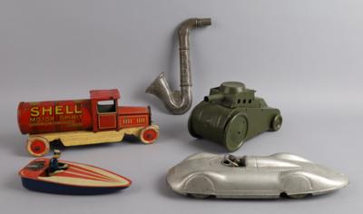 Konvolut Blechspielzeug um 1950/60, - Toys