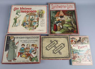 Konvolut Brettspiele, 4 Stk., um 1900-1920. - Toys