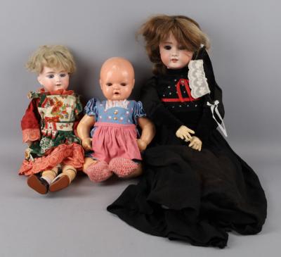 Konvolut Dachbodenfund - 3 alte Puppen von 1920: - Giocattoli