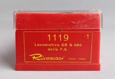 Rivarossi H0, 1119 Dampflok mit 4-a Tender der FS, - Toys