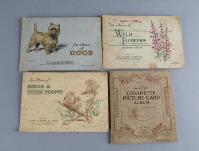 4 Stk. komplette Sammelalben von englischen Zigarettenmarken um 1940/50, - Spielzeug