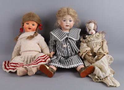 Konvolut Puppen zum Basteln und Restaurieren, 3 Stück: - Spielzeug
