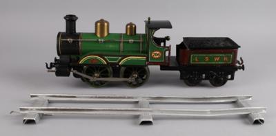 Bing Spur 1, englische Dampflok LSWR 706 mit 2-a Tender, - Toys