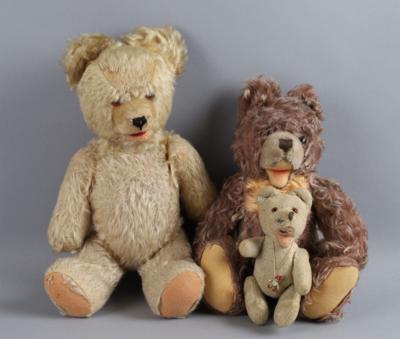 Konvolut von 3 Teddys aus den 1960er Jahren; - Spielzeug