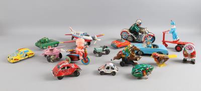 25 Stk. Blechspielzeug aus Japan, China, Indien, - Toys