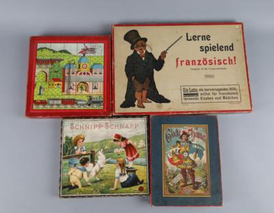 Spielesammlung 4 Stk. um 1900, - Giocattoli