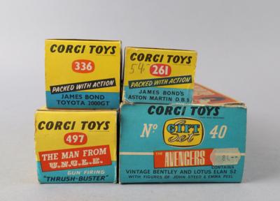 Konvolut Corgi Toys: 4 Stk. Modellautos von 1960-67, - Giocattoli