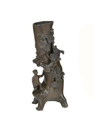 A bronze trunk-shaped vase - Asian art