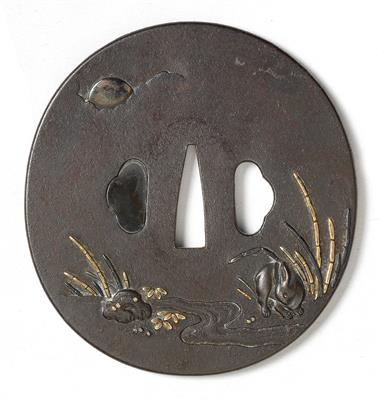 An iron tsuba - Asian art