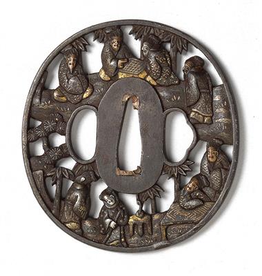 An iron tsuba - Asian art