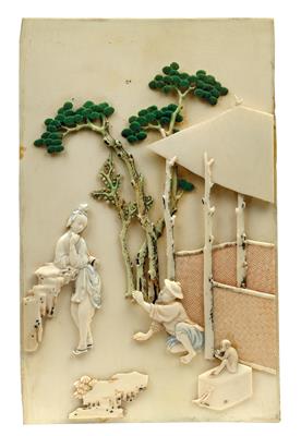 An ivory panel - Arte asiatica