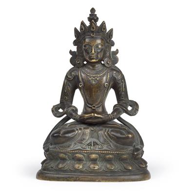 Bronzefigur des Buddha Amitayus - Asiatische Kunst