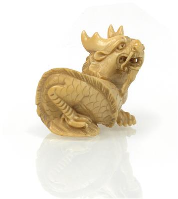 A dragon netsuke, Japan, Meiji period - Asian art