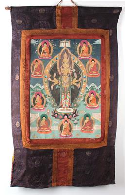 Thangka des Avalokiteshvara, - Antiquariato