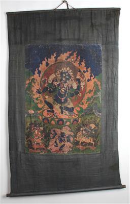 Thangka des Chaturbhuja Mahakala, - Antiques