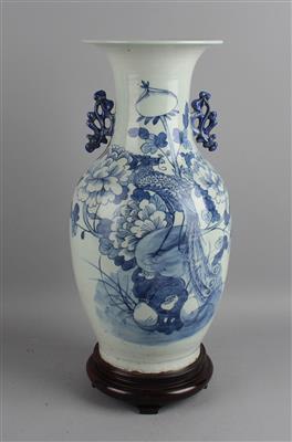 Blau-weiße Vase, - Starožitnosti