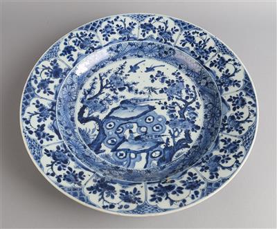 Blau-weißer Kraak Teller, China, Kangxi Periode, - Antiquariato