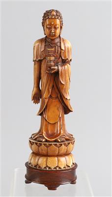 Buddha auf doppeltem Lotussockel, - Antiquariato