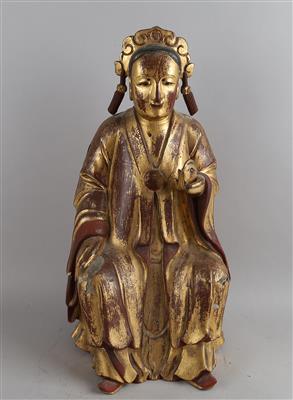 Holzfigur, China, späte Qing Dynastie, - Antiquariato