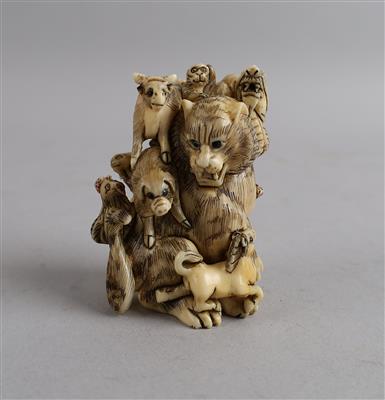 Netsuke einer Tiergruppe, - Antiquariato