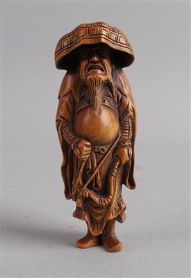 Netsuke eines Bogenschützen, - Asiatische Kunst