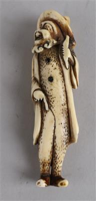 Netsuke eines Holländers mit Hut, Japan, 19. Jh., - Works of Art