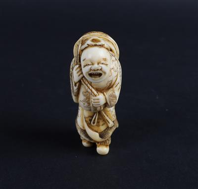 Netsuke eines Mannes, - Asiatische Kunst