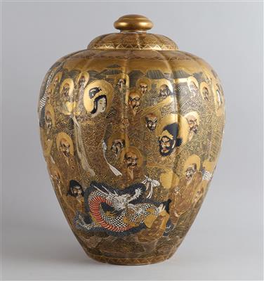 Satsuma Deckelvase, Japan, Meiji Zeit (1868-1912), - Works of Art