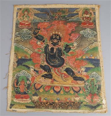 Thangka des geflügelten Vajrapani, - Starožitnosti