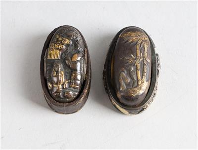 Zwei Fuchi-kashira, - Antiquariato