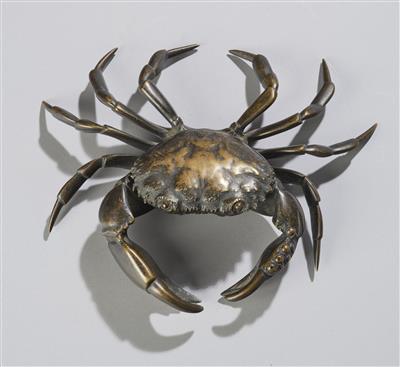 A Bronze Okimono of a Crab, Japan, Meiji/Taisho Period, - Asian Art