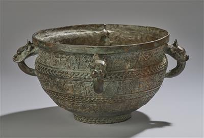 Bronze Wasserbecken (jian), China, östliche Zhou Dynastie(770-256 v. Chr.), - Asiatische Kunst