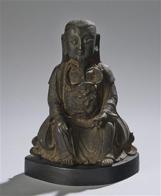 A Bronze Figure of an Afficial, China, Late Ming Dynasty, - Asijské umění