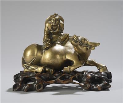 Lao Tzu on a Water Buffalo, China, 19th Century, - Asian Art