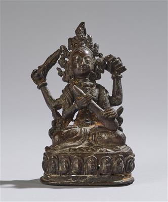 Manjushri, Tibet, 18. Jh., - Asiatische Kunst