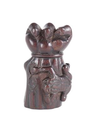 A Netsuke - Arm of the Demon of Rashomon with Mourning Oni, - Asian Art